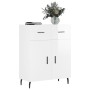 Aparador de madera contrachapada blanco brillante 69,5x34x90 cm de vidaXL, Aparadores - Ref: Foro24-827998, Precio: 97,10 €, ...
