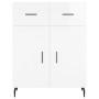 Aparador de madera contrachapada blanco brillante 69,5x34x90 cm de vidaXL, Aparadores - Ref: Foro24-827998, Precio: 97,10 €, ...