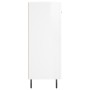 Aparador de madera contrachapada blanco brillante 69,5x34x90 cm de vidaXL, Aparadores - Ref: Foro24-827998, Precio: 97,10 €, ...