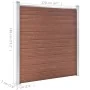 Valla de jardín de WPC marrón 353x186 cm de vidaXL, Paneles de vallas - Ref: Foro24-3053207, Precio: 609,92 €, Descuento: %