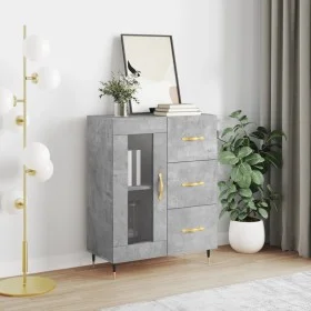 Aparador de madera de ingeniería gris hormigón 69,5x34x90 cm de vidaXL, Aparadores - Ref: Foro24-828024, Precio: 93,00 €, Des...