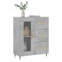 Aparador de madera de ingeniería gris hormigón 69,5x34x90 cm de vidaXL, Aparadores - Ref: Foro24-828024, Precio: 94,13 €, Des...