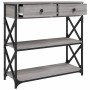 Mesa consola madera de ingeniería gris Sonoma 75x28x75 cm en Mesas auxiliares | Comprar online en Foru.es