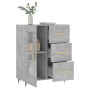 Aparador de madera de ingeniería gris hormigón 69,5x34x90 cm de vidaXL, Aparadores - Ref: Foro24-828024, Precio: 94,13 €, Des...