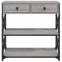 Mesa consola madera de ingeniería gris Sonoma 75x28x75 cm en Mesas auxiliares | Comprar online en Foru.es