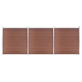 Valla de jardín de WPC marrón 526x186 cm de vidaXL, Paneles de vallas - Ref: Foro24-3053208, Precio: 819,96 €, Descuento: %