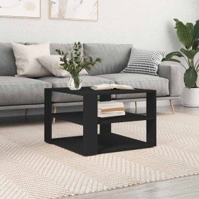 Mesa de centro madera de ingeniería negro 58x58x40 cm en Mesas de centro | Comprar online en Foru.es