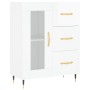 Aparador de madera contrachapada blanco brillante 69,5x34x90 cm de vidaXL, Aparadores - Ref: Foro24-828022, Precio: 103,09 €,...