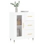 Aparador de madera contrachapada blanco brillante 69,5x34x90 cm de vidaXL, Aparadores - Ref: Foro24-828022, Precio: 103,09 €,...