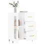Aparador de madera contrachapada blanco brillante 69,5x34x90 cm de vidaXL, Aparadores - Ref: Foro24-828022, Precio: 103,09 €,...