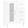 Aparador de madera contrachapada blanco brillante 69,5x34x90 cm de vidaXL, Aparadores - Ref: Foro24-828030, Precio: 103,15 €,...