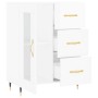 Aparador de madera contrachapada blanco brillante 69,5x34x90 cm de vidaXL, Aparadores - Ref: Foro24-828022, Precio: 103,09 €,...