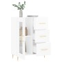 Aparador de madera contrachapada blanco brillante 69,5x34x90 cm de vidaXL, Aparadores - Ref: Foro24-828030, Precio: 103,15 €,...
