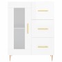 Aparador de madera contrachapada blanco brillante 69,5x34x90 cm de vidaXL, Aparadores - Ref: Foro24-828030, Precio: 103,15 €,...