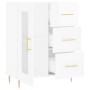 Aparador de madera contrachapada blanco brillante 69,5x34x90 cm de vidaXL, Aparadores - Ref: Foro24-828030, Precio: 103,15 €,...