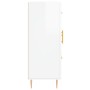Aparador de madera contrachapada blanco brillante 69,5x34x90 cm de vidaXL, Aparadores - Ref: Foro24-828030, Precio: 103,15 €,...