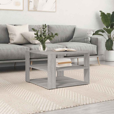 Mesa de centro madera de ingeniería gris Sonoma 58x58x40 cm en Mesas de centro | Comprar online en Foru.es