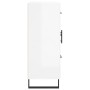 Aparador de madera contrachapada blanco brillante 69,5x34x90 cm de vidaXL, Aparadores - Ref: Foro24-828070, Precio: 113,18 €,...