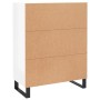 Aparador de madera contrachapada blanco brillante 69,5x34x90 cm de vidaXL, Aparadores - Ref: Foro24-828070, Precio: 113,18 €,...