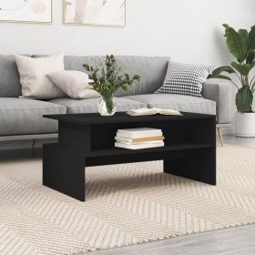 Mesa de centro madera de ingeniería negro 90x55x42,5 cm en Mesas de centro | Comprar online en Foru.es