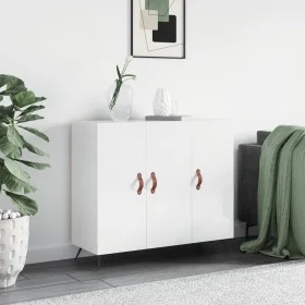 Engineered wood high gloss white sideboard 90x34x80 cm by vidaXL, Sideboards - Ref: Foro24-828078, Price: 87,54 €, Discount: %