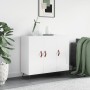 Aparador de madera de ingeniería blanco brillo 90x34x80 cm de vidaXL, Aparadores - Ref: Foro24-828078, Precio: 88,62 €, Descu...