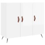 Aparador de madera de ingeniería blanco brillo 90x34x80 cm de vidaXL, Aparadores - Ref: Foro24-828078, Precio: 88,62 €, Descu...