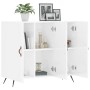 Aparador de madera de ingeniería blanco brillo 90x34x80 cm de vidaXL, Aparadores - Ref: Foro24-828078, Precio: 88,62 €, Descu...