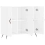 Aparador de madera de ingeniería blanco brillo 90x34x80 cm de vidaXL, Aparadores - Ref: Foro24-828078, Precio: 87,54 €, Descu...