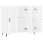 Aparador de madera de ingeniería blanco brillo 90x34x80 cm de vidaXL, Aparadores - Ref: Foro24-828078, Precio: 88,62 €, Descu...