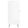 Aparador de madera de ingeniería blanco brillo 90x34x80 cm de vidaXL, Aparadores - Ref: Foro24-828078, Precio: 87,54 €, Descu...