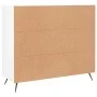 Aparador de madera de ingeniería blanco brillo 90x34x80 cm de vidaXL, Aparadores - Ref: Foro24-828078, Precio: 87,54 €, Descu...