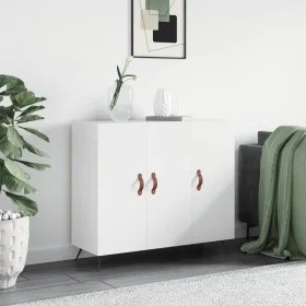 Aparador de madera de ingeniería blanco 90x34x80 cm de vidaXL, Aparadores - Ref: Foro24-828076, Precio: 84,98 €, Descuento: %