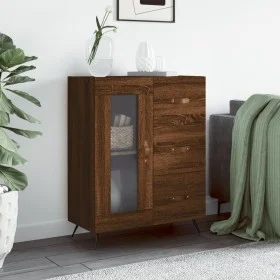 Aparador de madera de ingeniería marrón roble 69,5x34x90 cm de vidaXL, Aparadores - Ref: Foro24-828019, Precio: 68,35 €, Desc...