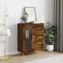 Aparador de madera de ingeniería roble ahumado 69,5x34x90 cm de vidaXL, Aparadores - Ref: Foro24-828033, Precio: 69,39 €, Des...