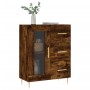 Aparador de madera de ingeniería roble ahumado 69,5x34x90 cm de vidaXL, Aparadores - Ref: Foro24-828033, Precio: 69,39 €, Des...