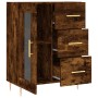 Aparador de madera de ingeniería roble ahumado 69,5x34x90 cm de vidaXL, Aparadores - Ref: Foro24-828033, Precio: 69,39 €, Des...