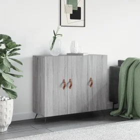 Aparador de madera de ingeniería gris Sonoma 90x34x80 cm de vidaXL, Aparadores - Ref: Foro24-828082, Precio: 81,07 €, Descuen...