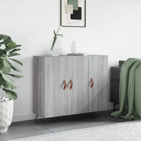 Aparador de madera de ingeniería gris Sonoma 90x34x80 cm de vidaXL, Aparadores - Ref: Foro24-828082, Precio: 81,07 €, Descuen...