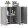 Aparador de madera de ingeniería gris Sonoma 90x34x80 cm de vidaXL, Aparadores - Ref: Foro24-828082, Precio: 81,07 €, Descuen...