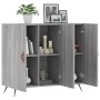 Aparador de madera de ingeniería gris Sonoma 90x34x80 cm de vidaXL, Aparadores - Ref: Foro24-828082, Precio: 82,04 €, Descuen...