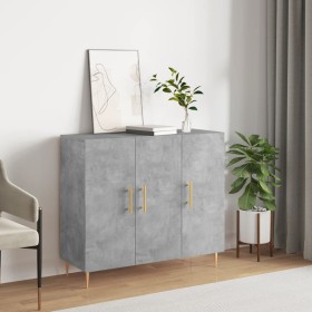 Aparador de madera de ingeniería gris hormigón 90x34x80 cm de vidaXL, Aparadores - Ref: Foro24-828096, Precio: 84,20 €, Descu...