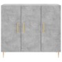 Aparador de madera de ingeniería gris hormigón 90x34x80 cm de vidaXL, Aparadores - Ref: Foro24-828096, Precio: 84,20 €, Descu...