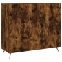 Aparador de madera de ingeniería roble ahumado 90x34x80 cm de vidaXL, Aparadores - Ref: Foro24-828081, Precio: 83,57 €, Descu...