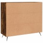 Aparador de madera de ingeniería roble ahumado 90x34x80 cm de vidaXL, Aparadores - Ref: Foro24-828081, Precio: 83,57 €, Descu...
