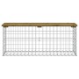 Banco jardín diseño gavión madera pino impregnada 103x31,5x42cm en Bancos de jardín | Comprar online en Foru.es