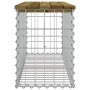 Banco jardín diseño gavión madera pino impregnada 103x31,5x42cm en Bancos de jardín | Comprar online en Foru.es