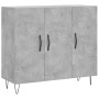 Aparador de madera de ingeniería gris hormigón 90x34x80 cm de vidaXL, Aparadores - Ref: Foro24-828104, Precio: 82,29 €, Descu...
