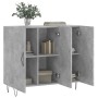 Aparador de madera de ingeniería gris hormigón 90x34x80 cm de vidaXL, Aparadores - Ref: Foro24-828104, Precio: 82,29 €, Descu...