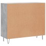 Aparador de madera de ingeniería gris hormigón 90x34x80 cm de vidaXL, Aparadores - Ref: Foro24-828104, Precio: 82,29 €, Descu...